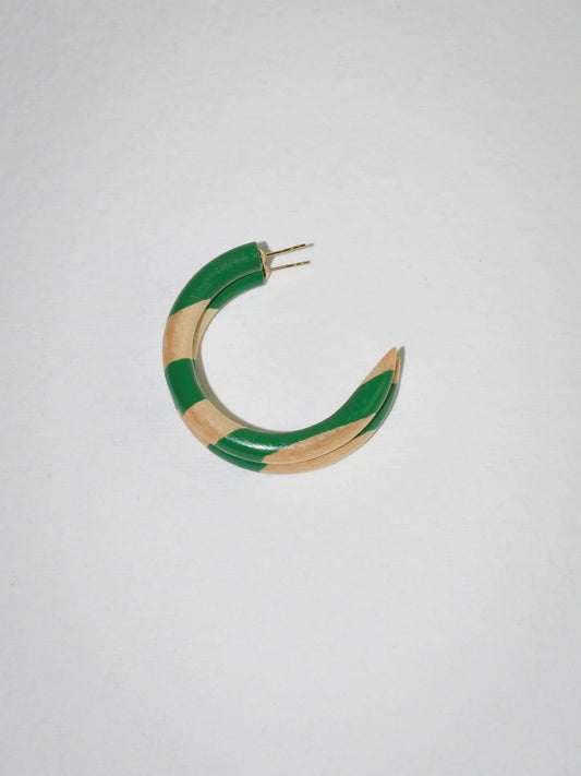 earrings - small hoop - stripe by binky and lulu