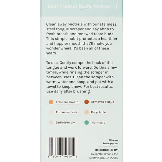 tongue cleaner - stainless steel by huppy
