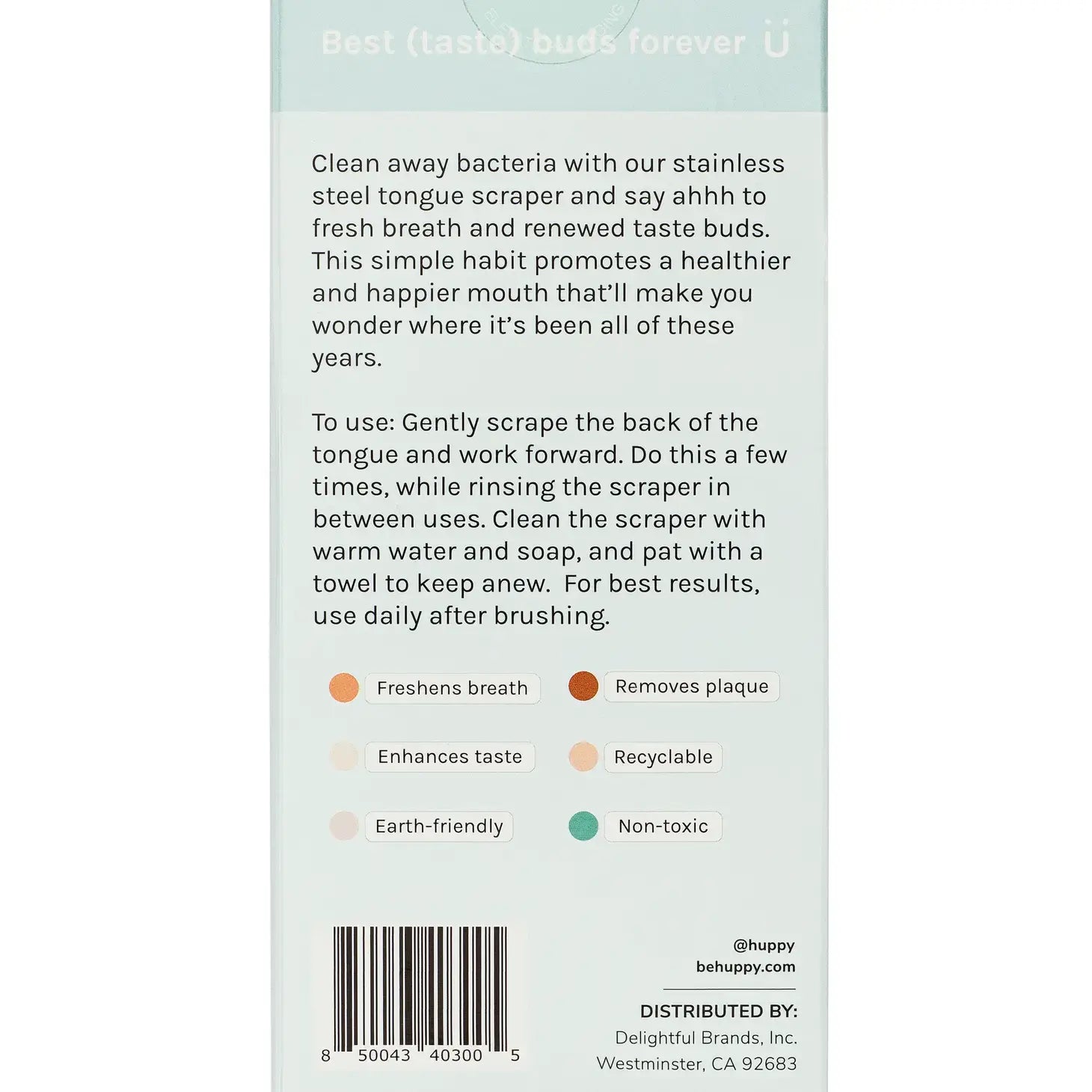 tongue cleaner - stainless steel by huppy