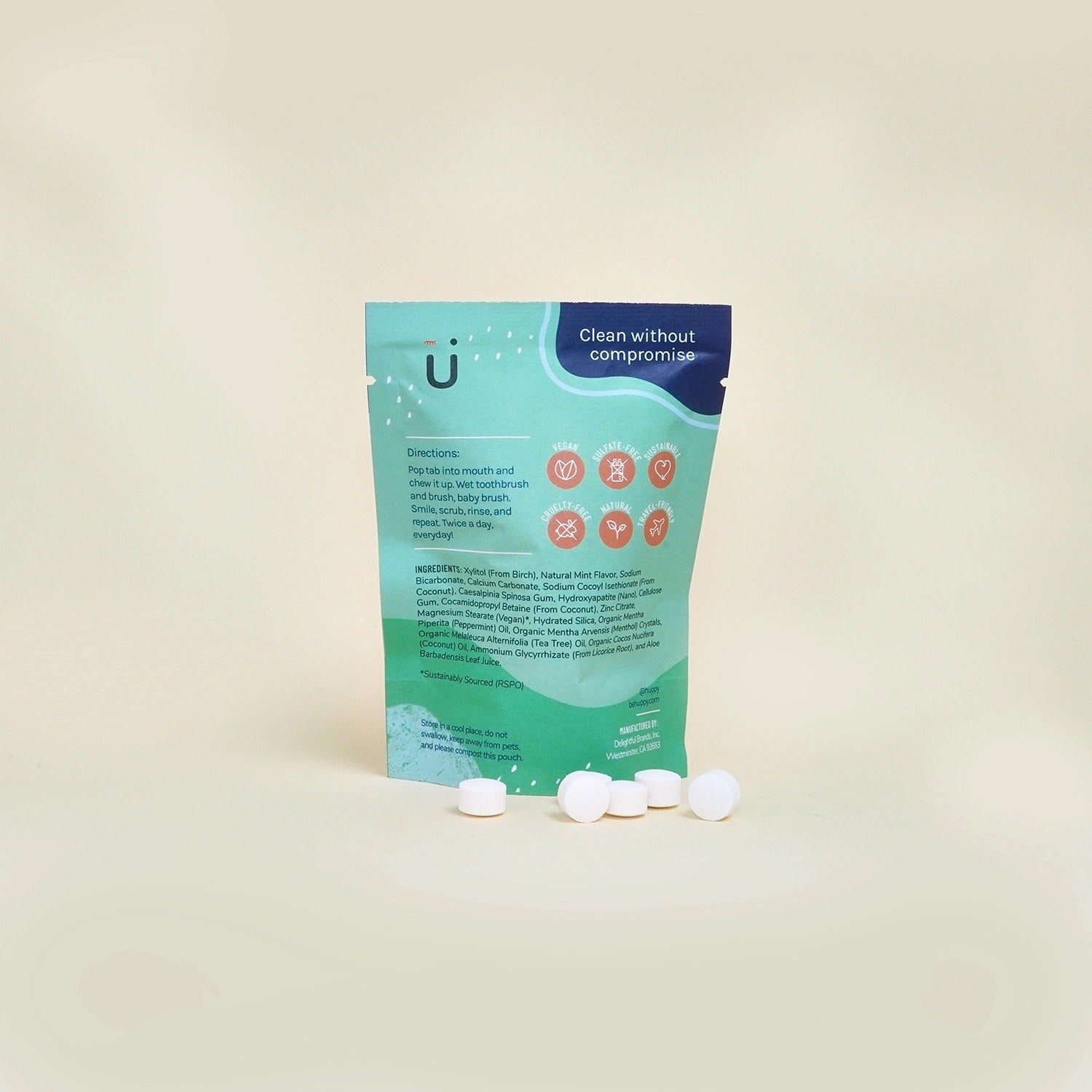 toothpaste tablets - peppermint by huppy