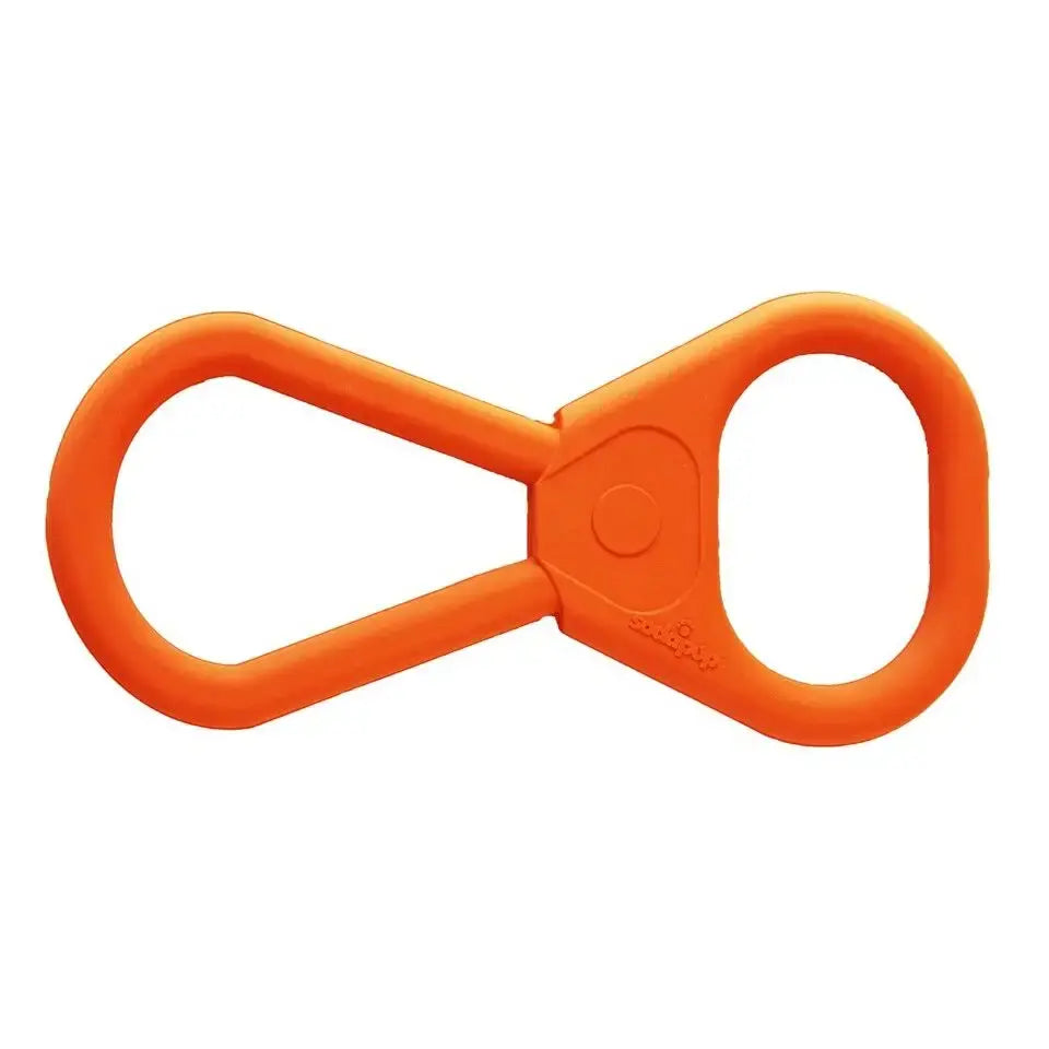 dog toy - tug-o'-war - natural rubber - orange lg by sodapup