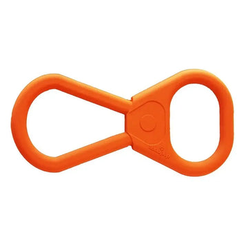 dog toy - tug-o'-war - natural rubber - orange lg by sodapup