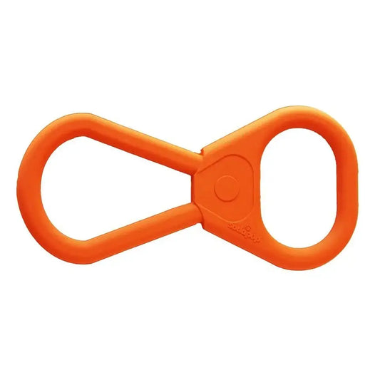 dog toy - tug-o'-war - natural rubber - orange lg by sodapup