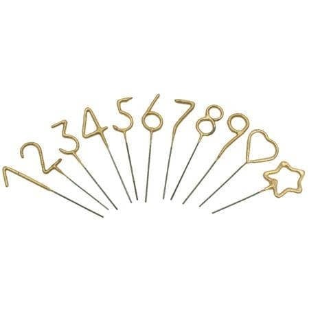sparklers - mini gold number by tops malibu