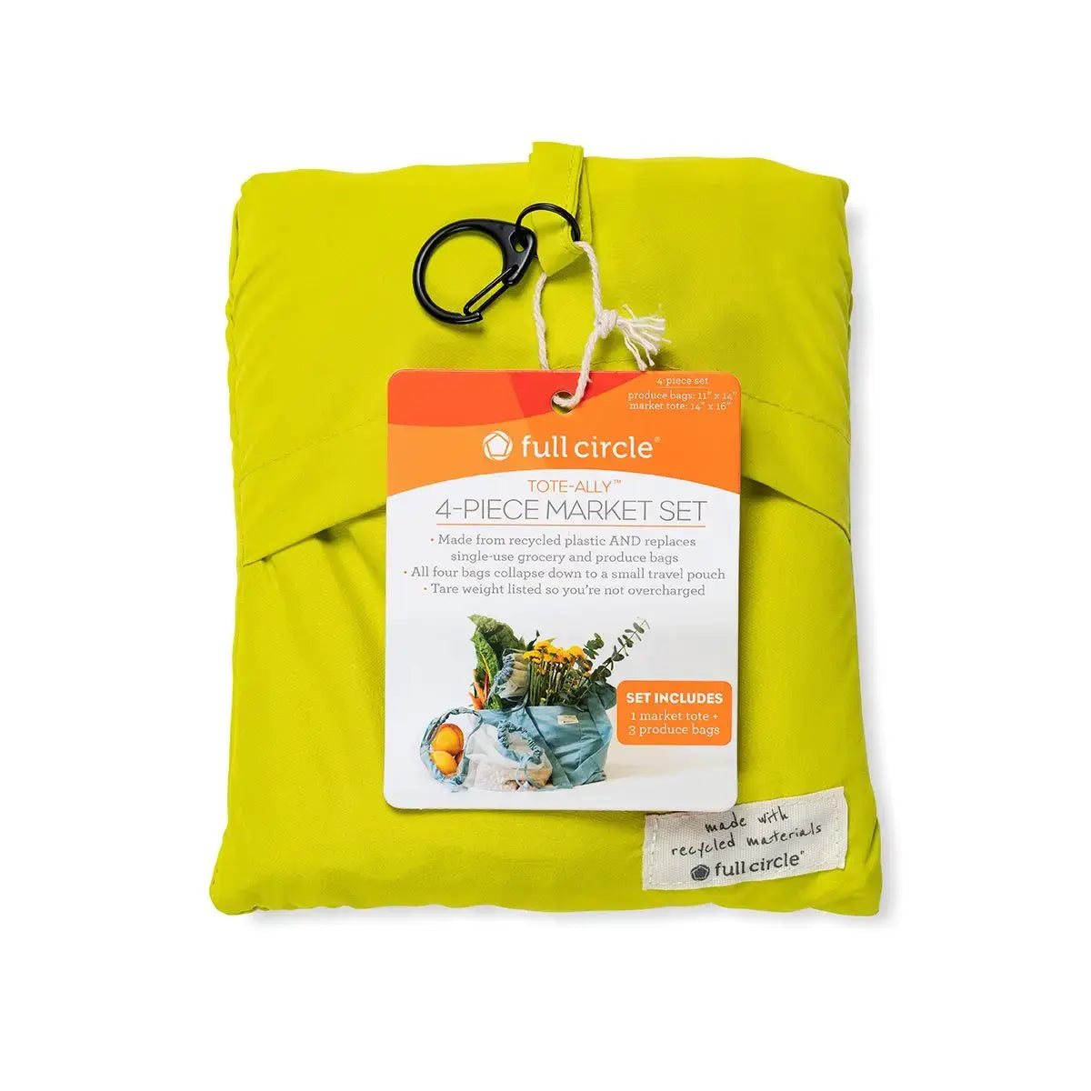 bag set - tote-ally market - 1 tote + 3 produce by full circle home