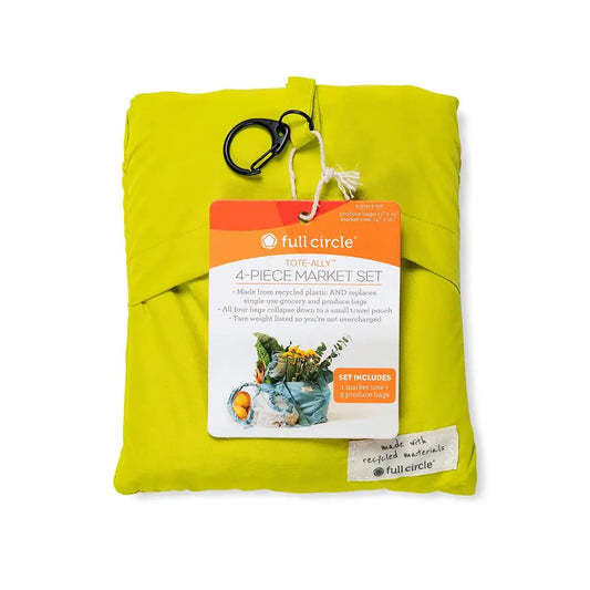 bag set - tote-ally market - 1 tote + 3 produce by full circle home