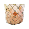 Votive|Recycled Mosaic|Plum Diamonds