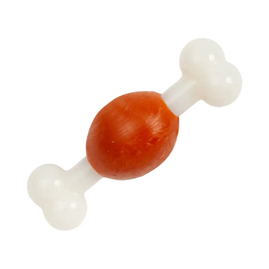 dog chew toy - beef flavored - natural rubber + nylon - small breed by jojo modern pets