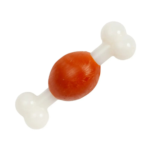 dog chew toy - beef flavored - natural rubber + nylon - small breed by jojo modern pets