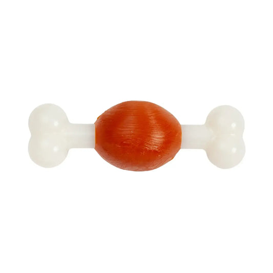 dog chew toy - beef flavored - natural rubber + nylon - small breed by jojo modern pets