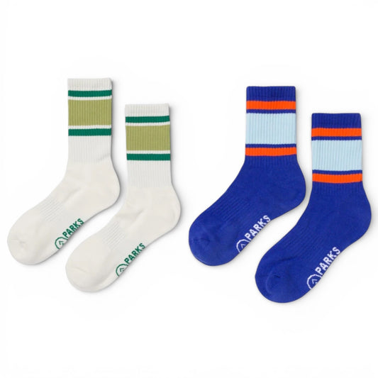 socks - trail crew 2-pack - mazarine blue/riverdaze - m/l by parks project