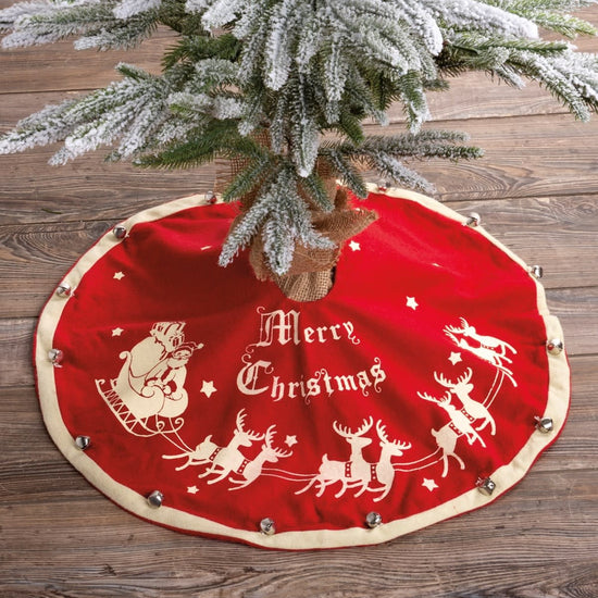 tree skirt - vintage "merry christmas" by primitives by kathy