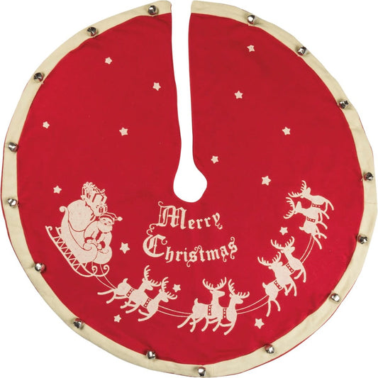 tree skirt - vintage "merry christmas" by primitives by kathy
