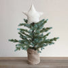 tree topper - wool felt star - sequins - beige by creative co-op