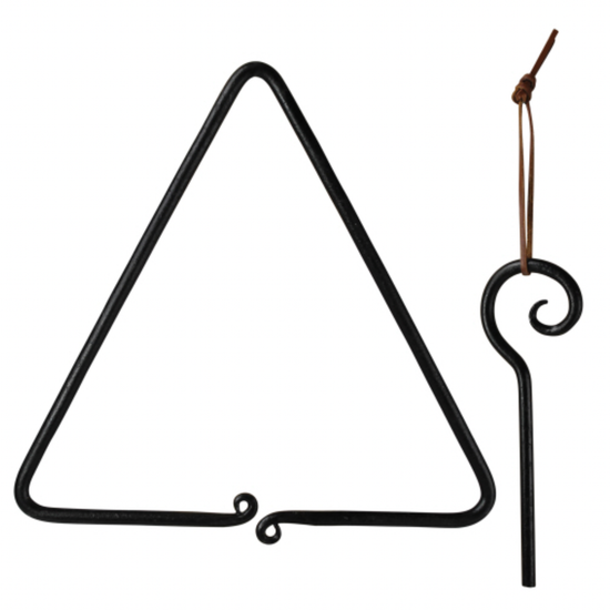 triangle dinner bell - forged iron by homart