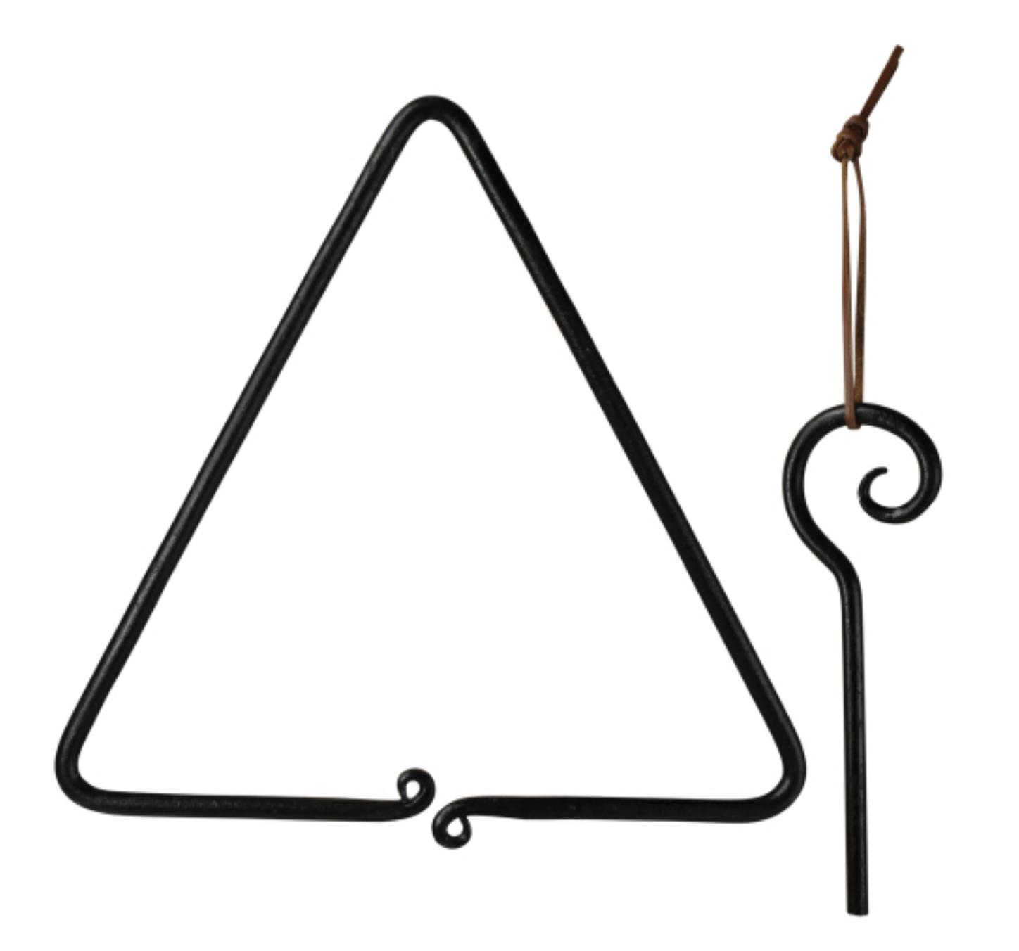 triangle dinner bell - forged iron by homart