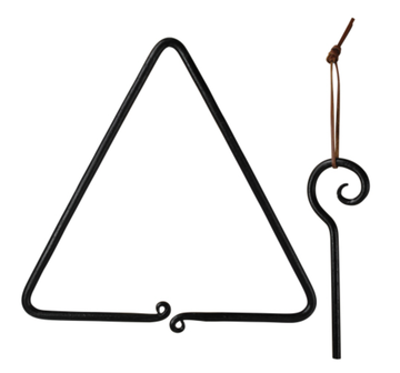 triangle dinner bell - forged iron by homart
