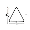 triangle dinner bell - forged iron by homart