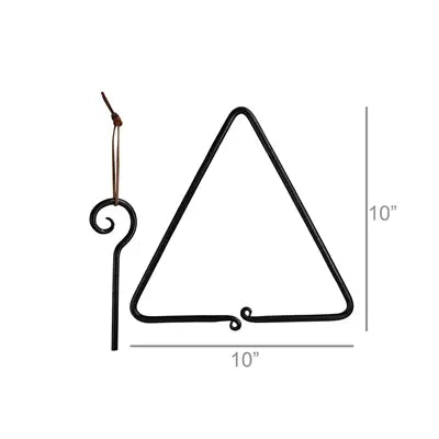 triangle dinner bell - forged iron by homart