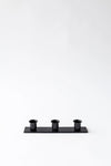 candlestick holder - triple taper - wrought iron by millstream home