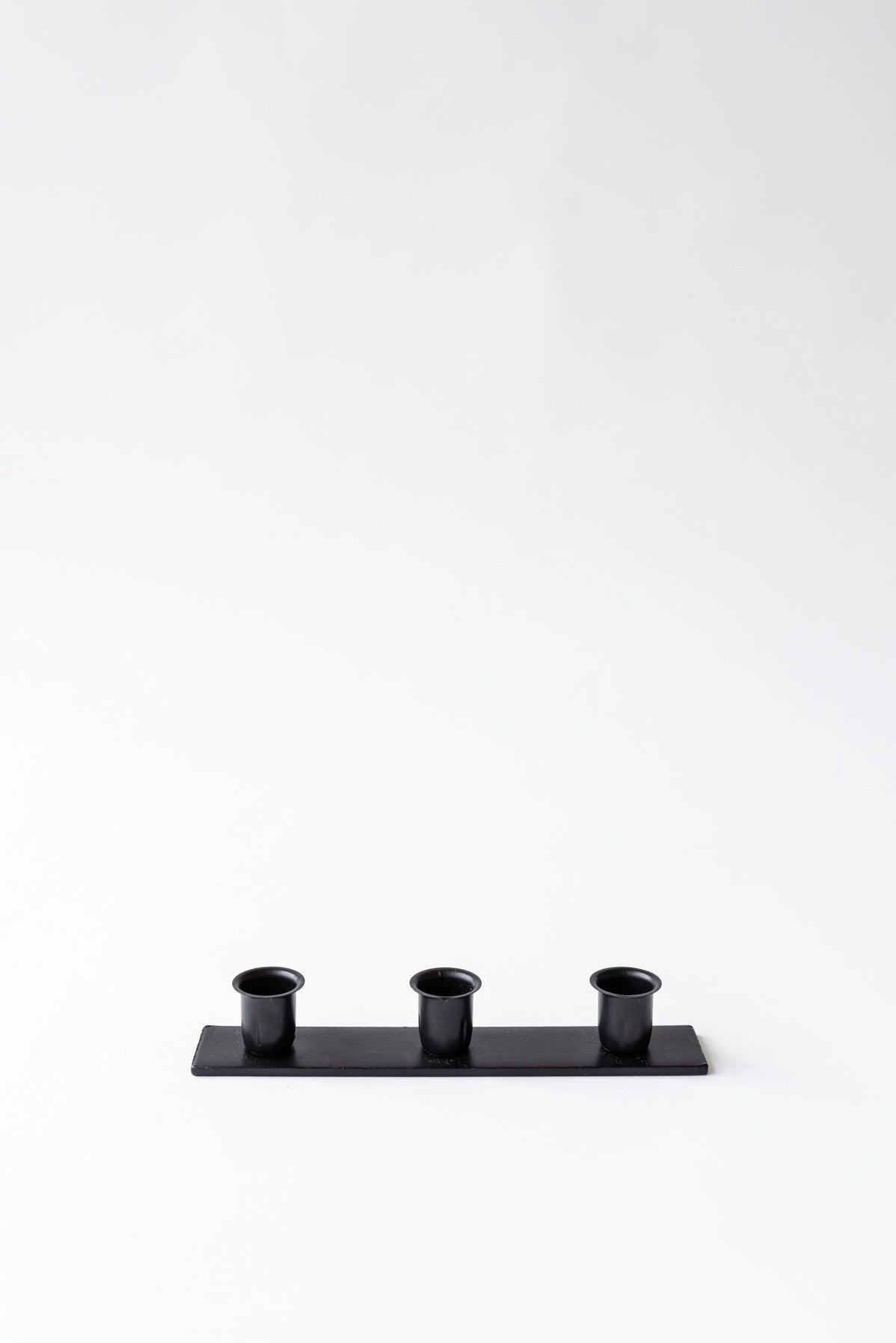 candlestick holder - triple taper - wrought iron by millstream home