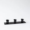candlestick holder - triple taper - wrought iron by millstream home