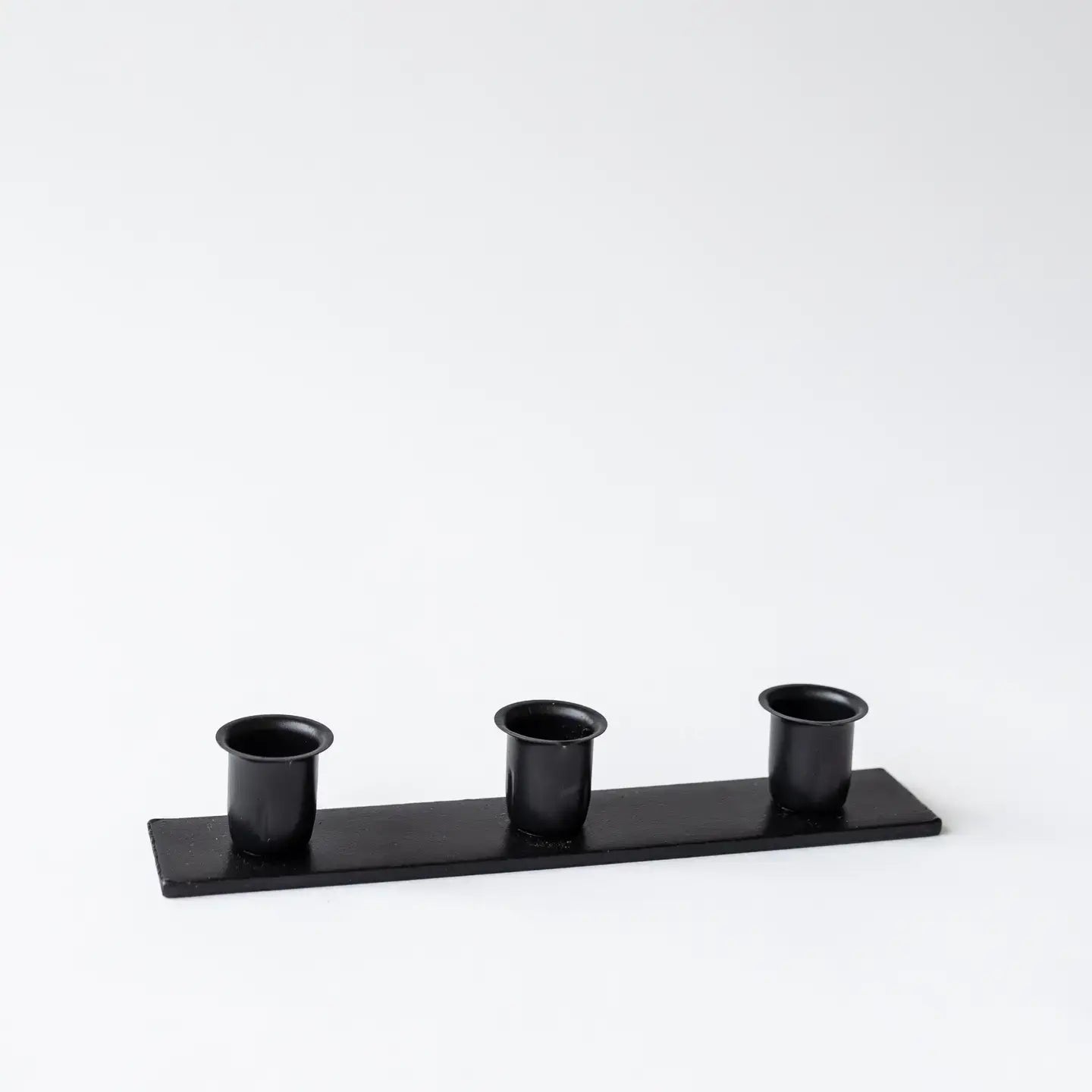 candlestick holder - triple taper - wrought iron by millstream home
