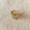 earrings - triple short spike ear cuff - 18kgf by goldfi