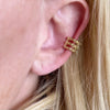 earrings - triple short spike ear cuff - 18kgf by goldfi
