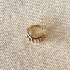 earrings - triple short spike ear cuff - 18kgf by goldfi