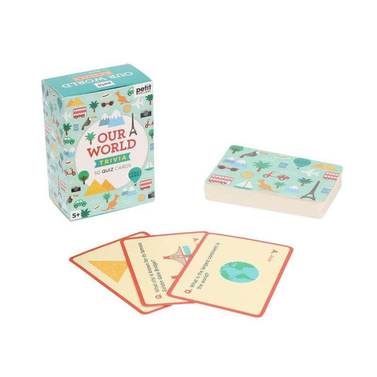 trivia card set - our world by petit collage
