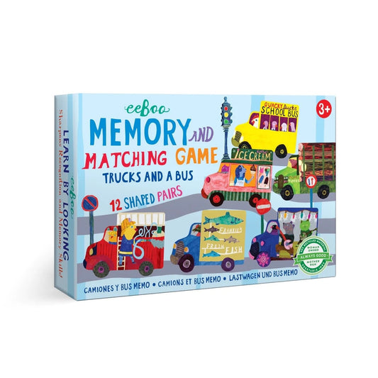 game - memory + matching - trucks & a bus by eeboo