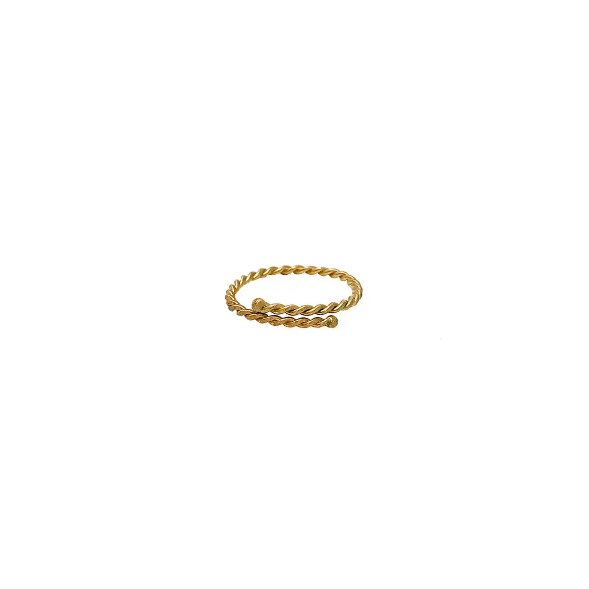 ring - twisted stacking - gold by worldfinds