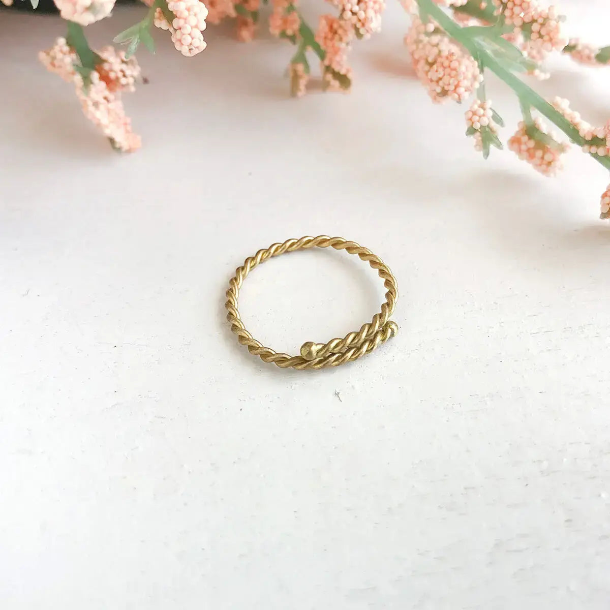 ring - twisted stacking - gold by worldfinds