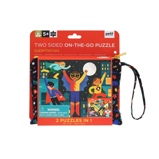puzzle - 100pc 2-sided - superheroes by petit collage