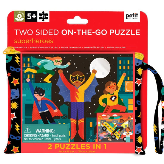puzzle - 100pc 2-sided - superheroes by petit collage