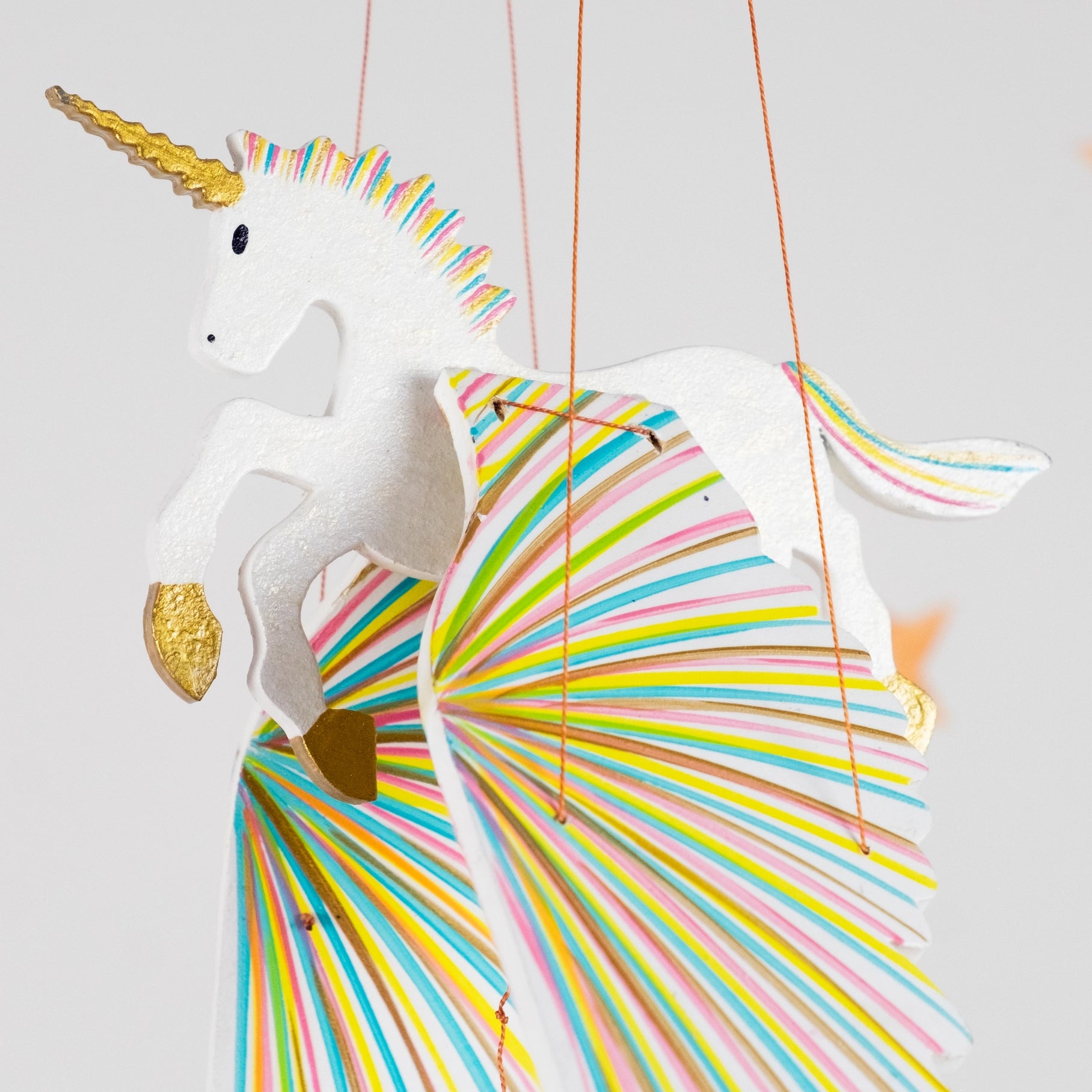 mobile - flying - unicorn golden by tulia's artisan gallery