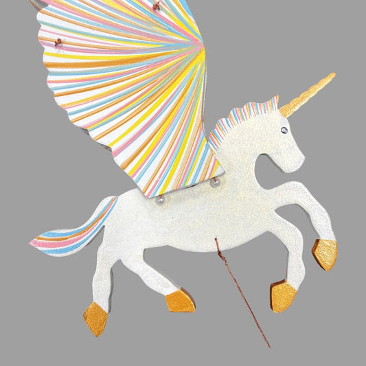mobile - flying - unicorn golden by tulia's artisan gallery