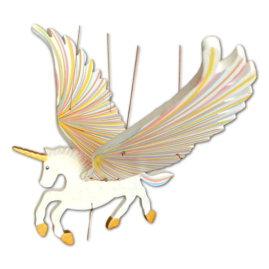 mobile - flying - unicorn golden by tulia's artisan gallery