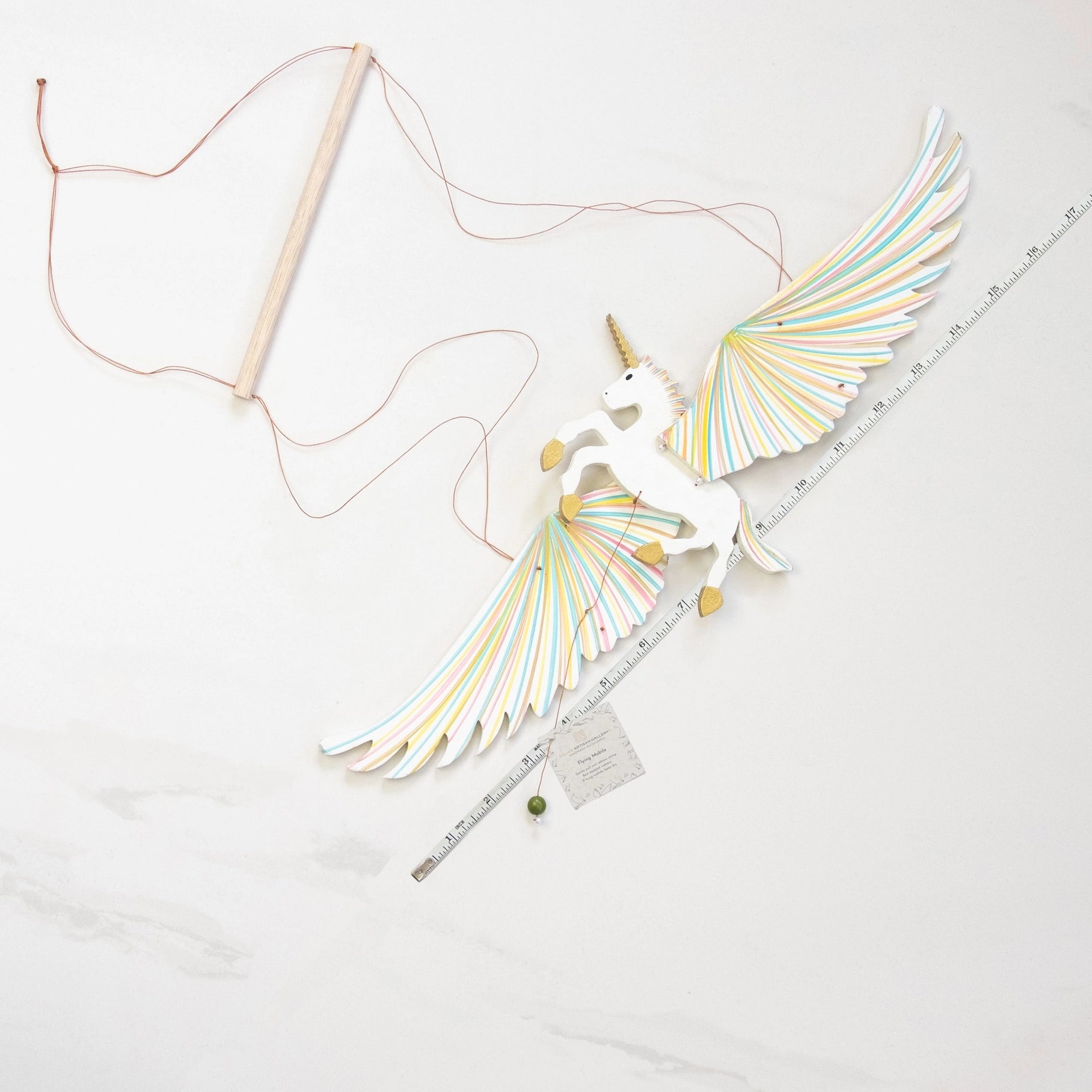 mobile - flying - unicorn golden by tulia's artisan gallery