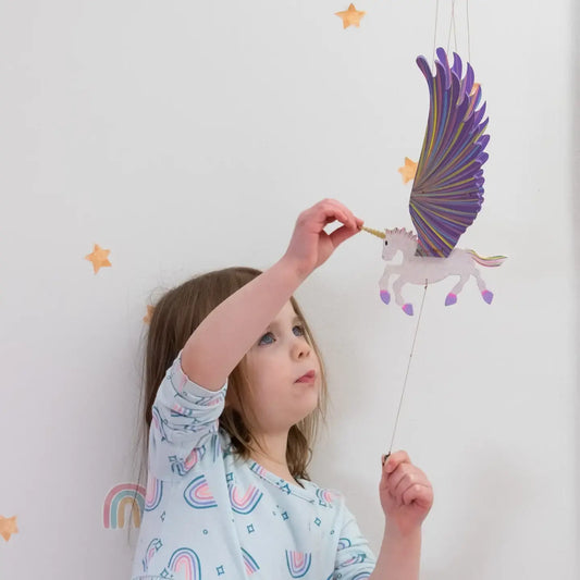 mobile - flying - unicorn purple by tulia's artisan gallery