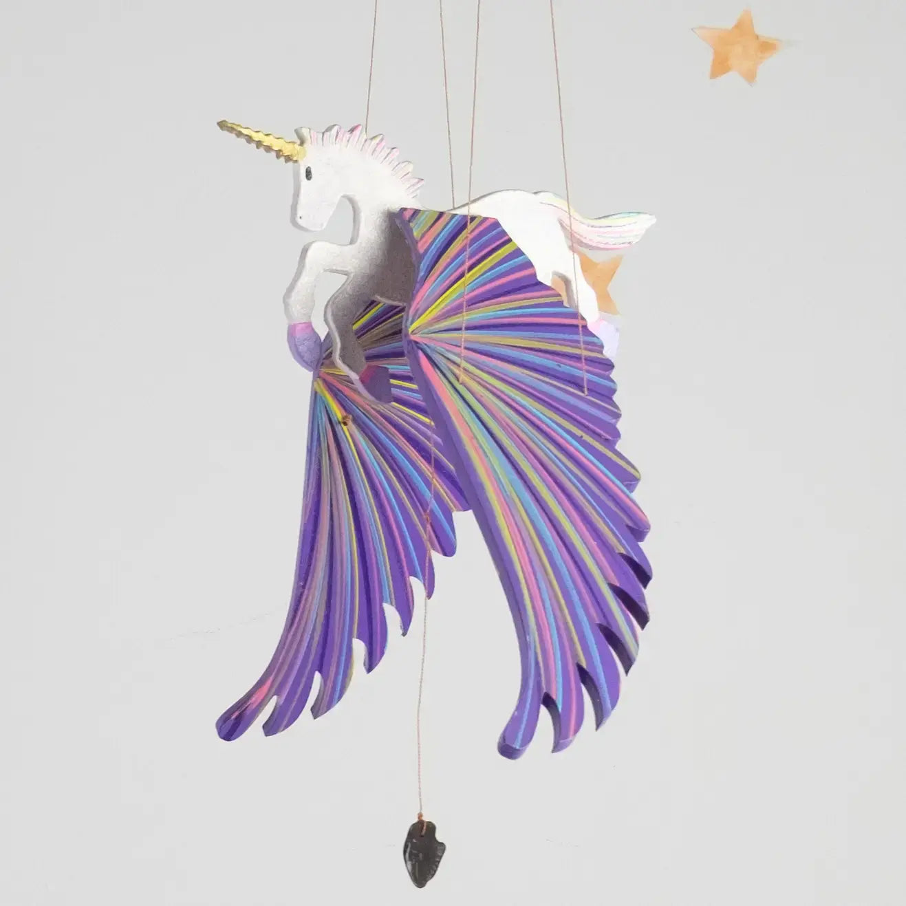 mobile - flying - unicorn purple by tulia's artisan gallery