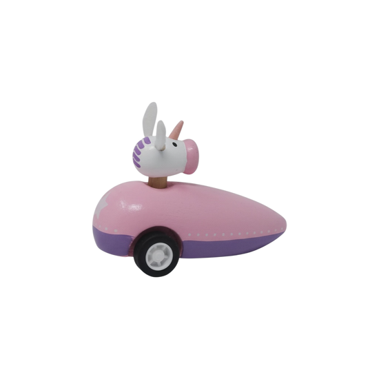 toy - pull back racer - unicorn by jack rabbit creations