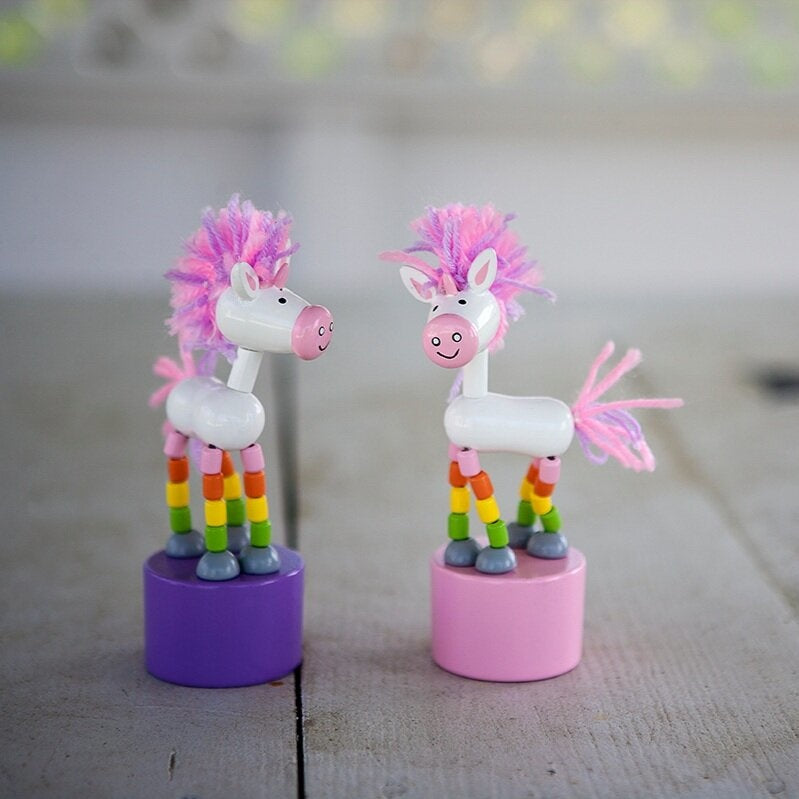 toy - push puppet - unicorns by jack rabbit creations