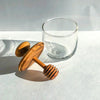 honey jar - mini - teak & glass by be home