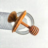 honey jar - mini - teak & glass by be home