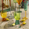 glass tumbler - niko short - amber + yellow by be home