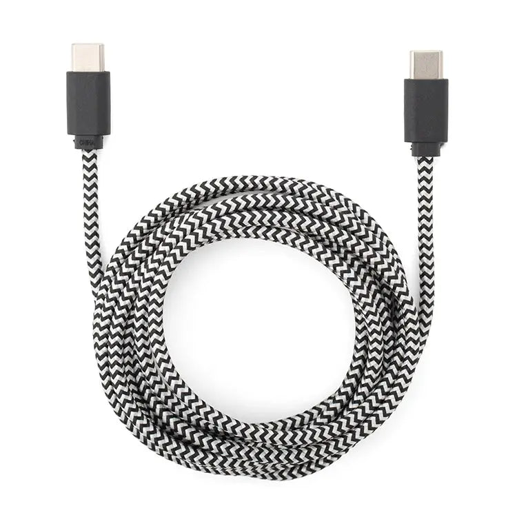 cable - charging usb-c - cotton braided by kikkerland