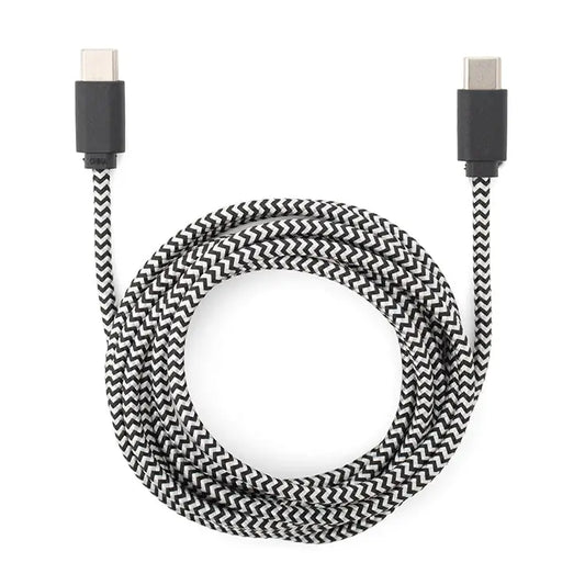 cable - charging usb-c - cotton braided by kikkerland