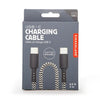 cable - charging usb-c - cotton braided by kikkerland